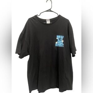 Black Tee with Blue Myrtle Beach Graphic Print